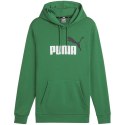 Bluza męska Puma ESS+ 2 Col Big Logo Hoodie TR zielona 586765 86