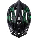 Kask rowerowy Meteor Gruver M 55-58 cm czarno-zielony 24745