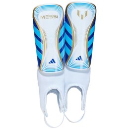 Ochraniacze piłkarskie dla dzieci adidas Messi SG Match biało-niebieskie IS5599