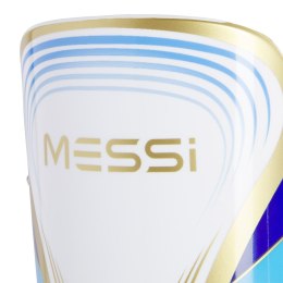 Ochraniacze piłkarskie dla dzieci adidas Messi SG Match biało-niebieskie IS5599