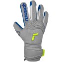 Rękawice bramkarskie Reusch Attrakt Freegel Silver Finger Support Junior szaro-niebieskie 5272230 6006