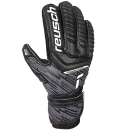 Rękawice bramkarskie Reusch Attrakt Resist Finger Support Junior czarne 5172610 7700