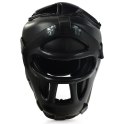 Kask bokserski z kratą Profight 703 PU czarny senior