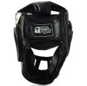 Kask bokserski z kratą Profight 703 PU czarny senior