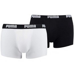 Bokserki męskie Puma Basic Trunk 2P białe czarne 521025001 301