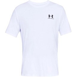 Koszulka męska Under Armour Sportstyle Left Chest SS biała 1326799 100