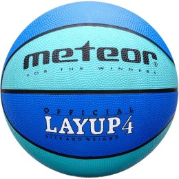 Piłka koszykowa Meteor Layup 4 niebieska 07028