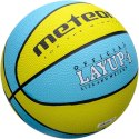 Piłka koszykowa Meteor Layup 4 żółto-niebieska 07046