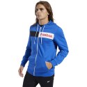 Bluza męska Reebok Logo FZ H niebieska FK6117