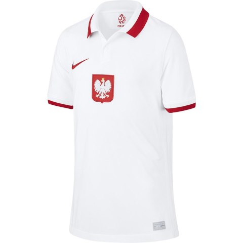 Koszulka dla dzieci Nike Polska Breathe Stadium JSY SS HOME biała CD1050 100