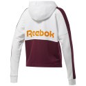 Bluza damska Reebok Te Linear Logo Ft bordowo-biała FU2203