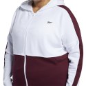 Bluza damska Reebok Te Linear Logo Ft bordowo-biała FU2203