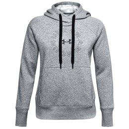 Bluza damska Under Armour Rival Fleece Metallic Hoodie szara 1356323 035