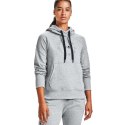 Bluza damska Under Armour Rival Fleece Metallic Hoodie szara 1356323 035