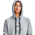 Bluza damska Under Armour Rival Fleece Metallic Hoodie szara 1356323 035