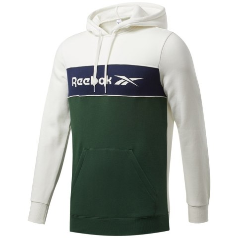 Bluza męska Reebok Classic Linear Hoodie biało-zielona GD0436