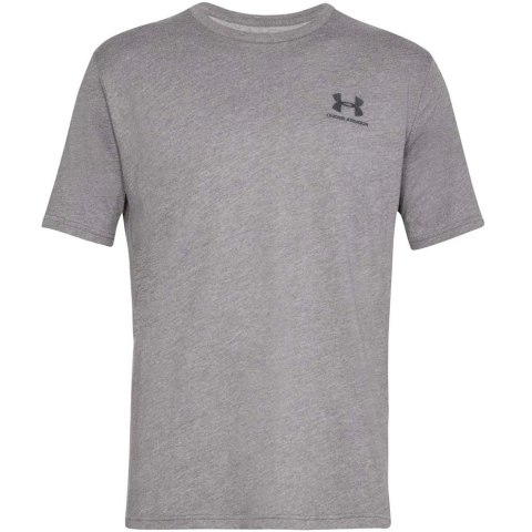 Koszulka męska z krótkim rękawem Under Armour Sportstyle Left Chest SS szary melanż 1326799 036