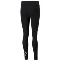 Legginsy damskie Puma ESS+ Metallic czarne 586896 01