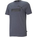 Koszulka męska Puma ESS Heather Tee granatowa 586736 06