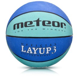 Piłka koszykowa Meteor LayUp 3 niebieska 07080