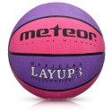 Piłka koszykowa Meteor LayUp 3 różowo-fioletowo 07081