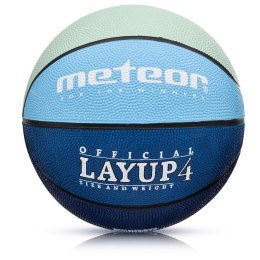 Piłka koszykowa Meteor LayUp 4 niebiesko-granatowo-szara 07077