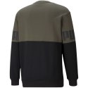 Bluza męska Puma Power Colorblock Crew czarno-zielona 589430 44