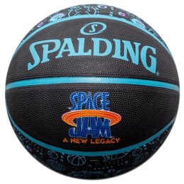 Piłka do koszykówki Spalding Space Jam Tune Squad Roster czarno-niebieska '7 84582Z