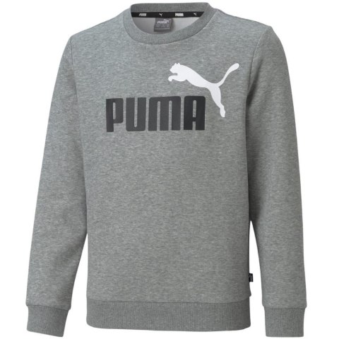 Bluza dla dzieci Puma ESS+ 2 Col Big Logo Crew FL szara 586986 03