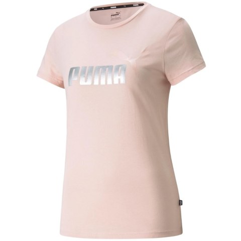 Koszulka damska Puma ESS+ Metallic Logo Tee różowa 586890 36