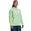 Bluza damska Under Armour Rival Fleece Logo Hoodie zielona 1356318 335