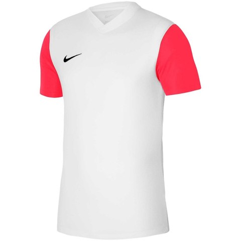 Koszulka męska Nike Dri-FIT Tiempo Premier II JSY SS biało-czerwona DH8035 101