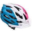 Kask rowerowy Meteor Marven M 55-58 cm biało-różowo-niebieski 25176