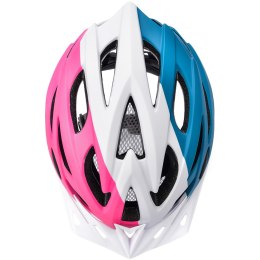 Kask rowerowy Meteor Marven M 55-58 cm biało-różowo-niebieski 25176