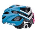 Kask rowerowy Meteor Marven M 55-58 cm biało-różowo-niebieski 25176