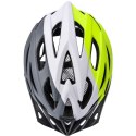 Kask rowerowy Meteor Marven M 55-58 cm szaro-biało-limonkowy 25170