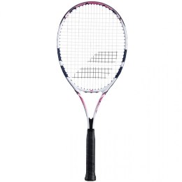 Rakieta do tenisa ziemnego Babolat Feather S CV G2 biało-różowo-granatowa 194032 121239