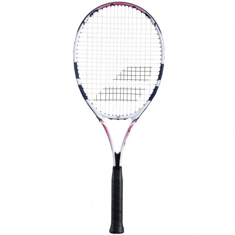 Rakieta do tenisa ziemnego Babolat Feather S CV G2 biało-różowo-granatowa 194032 121239