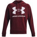 Bluza męska Under Armour Rival Fleece Big Logo HD bordowa 1357093 690