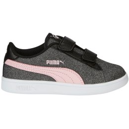 Buty dla dzieci Puma Smash v2 Glitz Glam V PS czarno-szare 367378 30