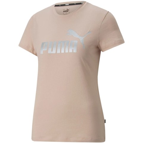 Koszulka damska Puma ESS + Metalic Logo różowa 848303 47