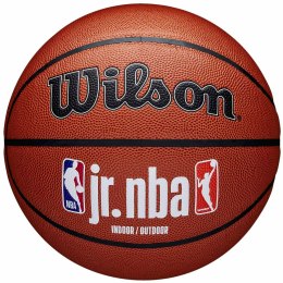 Piłka koszykowa Wilson JR NBA Logo Indoor Outdoor brązowa WZ2009801XB7