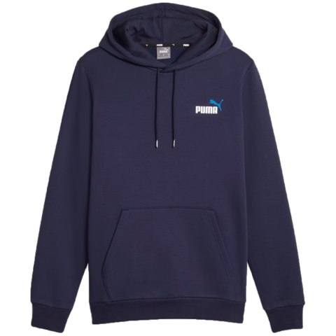 Bluza męska Puma ESS+ 2 Col Small Logo Hoodie FL granatowa 674471 06