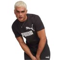 Koszulka męska Puma ESS+ 2 Col Logo Tee czarno-biała 586759 61