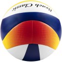 Piłka siatkowa plażowa Mikasa Beach Classic biało-żółto-niebieska BV552C-WYBR