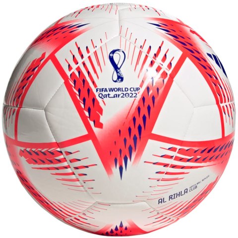 Piłka nożna adidas Al Rihla Club Ball biało-czerwona H57801