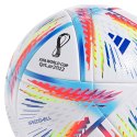 Piłka nożna adidas Al Rihla League box biało-różowo-niebieska w H57782