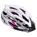 Kask rowerowy Meteor Gruver M 55-58 cm biało-szaro-czarno-fioletowy 24754