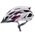 Kask rowerowy Meteor Gruver M 55-58 cm biało-szaro-czarno-fioletowy 24754