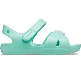 Sandały dla dzieci Crocs Classic Cross Strap Charm miętowe 206947 3U3